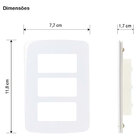 Interruptor Duplo Simples + Tomada 10a Branco Margirius B3