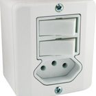 Interruptor Duplo Simples + Tomada 20a Sistema X Bco Radial