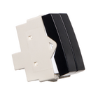 Interruptor Duplo Simples Manual 10A Sleek Preto Margirius
