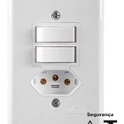 Interruptor Elétrico 2 Teclas Simples E Tomada Com Placa Bran