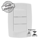 Interruptor Elétrico 3 Teclas Completo Branco 10a Linha Lev -