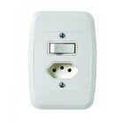 Interruptor Embutir 1 Tecla Paralela+tom.(2p+t)20a Placa Br P