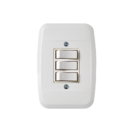 Interruptor Embutir 3 Teclas Simples Placa Branca Pezzi Linha