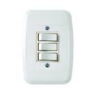 Interruptor Embutir 3 Teclas Simples Placa Branca Pezzi Linha