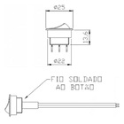 Interruptor Embutir Redondo Para Moveis Margirius - Preto