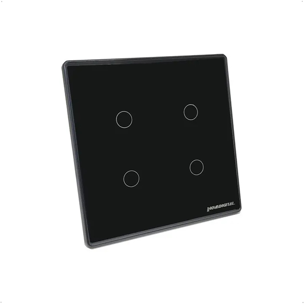 Interruptor Intelig. Wifi Novadigital 4x4 4 Botões - Preto