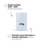 Interruptor Inteligente + Tomada Smart Wi-fi 1 Botão Touch 4x