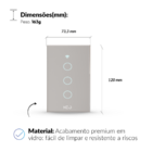 Interruptor Inteligente Smart Wi-fi Alexa Google 3 Botões 4x2