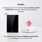 Interruptor Inteligente Smart Zigbee Alexa google 3 Botões 4x