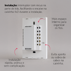 Interruptor Inteligente Smart Zigbee Alexa google 3 Botões 4x