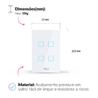 Interruptor Inteligente Smart Zigbee Alexa google 4 Botões 4x
