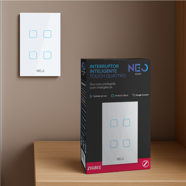 Interruptor Inteligente Smart Zigbee Alexa google 4 Botões 4x