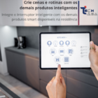 Interruptor Inteligente Zigbee 1 Botão Touch Preto - Preto