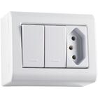 Interruptor Lizflex 2 Simples + Tomada 10a Tramontina - Unico