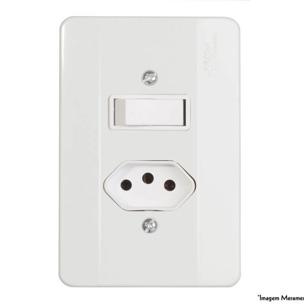 Interruptor Mill 1simp+1tom 2p+t C-pl 10a-250 39045str-e9pbm