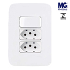 Interruptor Paralelo + 2 Tomada 10a Branco 4x2 Margirius B3