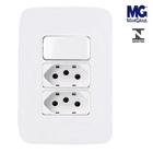 Interruptor Paralelo + 2 Tomada 20a Branco 4x2 Margirius B3