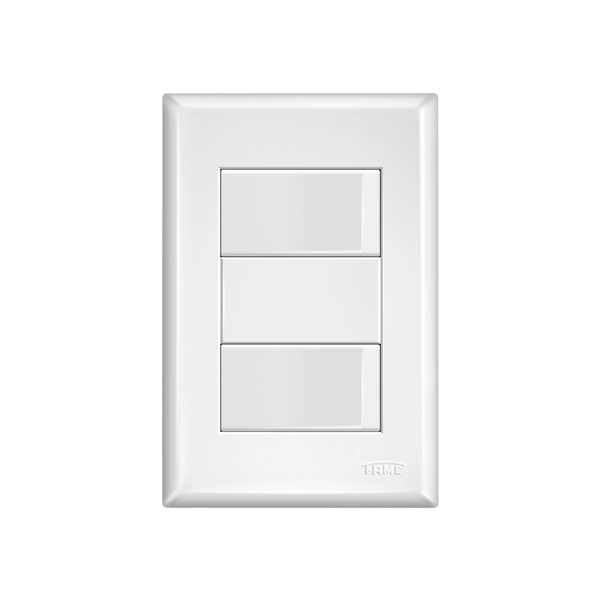 Interruptor Paralelo Duplo Fame Evidence Com Placa 4x2 Branco