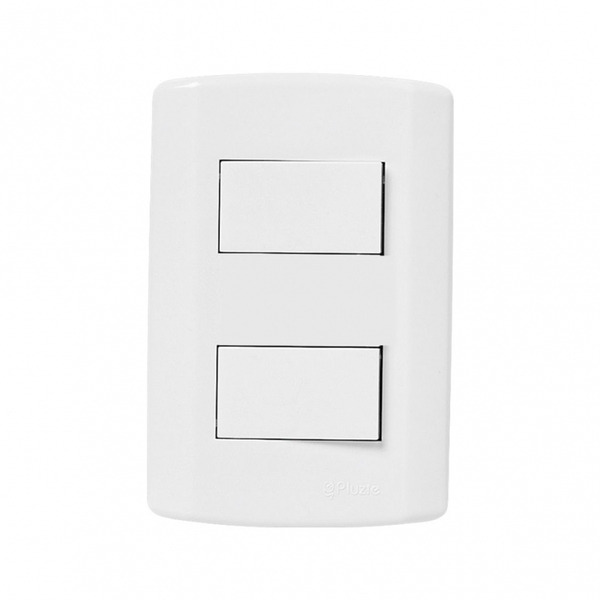Interruptor Pluzi Modular 2 Teclas Simples C-placa