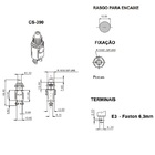 Interruptor Push Button Cs-390 1 NA Terminais Faston