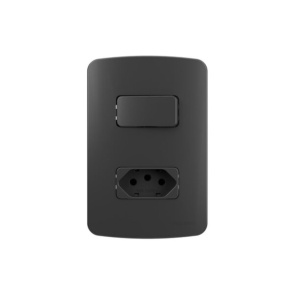 Interruptor Simples 10a E Tomada 2p+t 10a Margirius B3 Colors