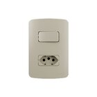 Interruptor Simples 10a E Tomada 2p+t 20a Margirius B3 Colors