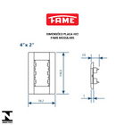 Interruptor Simples 2 Teclas Com Placa 4x2 Fame Modulare Bran