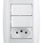 Interruptor Simples 2tec 10a 250v C/tomada 10a Branca Ilumi 8