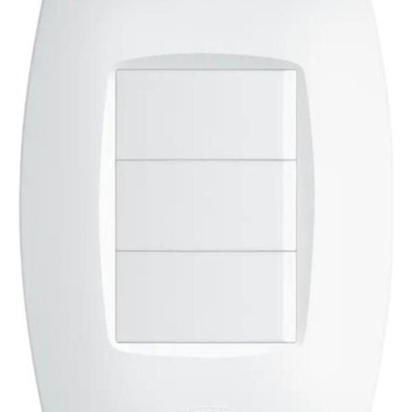Interruptor Simples 3 Teclas 10a Com Placa 4x2 Fame Elegance