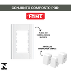 Interruptor Simples 3 Teclas Com Placa 4x2 Fame Modulare Bran