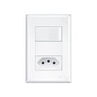 Interruptor Simples + Tomada 20a Com Placa 4x2 Fame Evidence