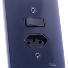 Interruptor Simples + Tomada 2p+t 10a L Pollar Black Radial