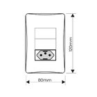 Interruptor Simples Duplo E Tomada 2p+t 20a Fame Evidence Com