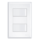 Interruptor Simples Duplo Fame Evidence Com Placa 4x2 Branco
