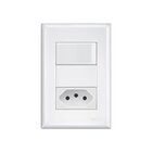 Interruptor Simples E Tomada 2p+t 20a Fame Evidence Com Placa