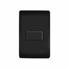 Interruptor Simples Fame Habitat Black Com Placa 4x2 Preto