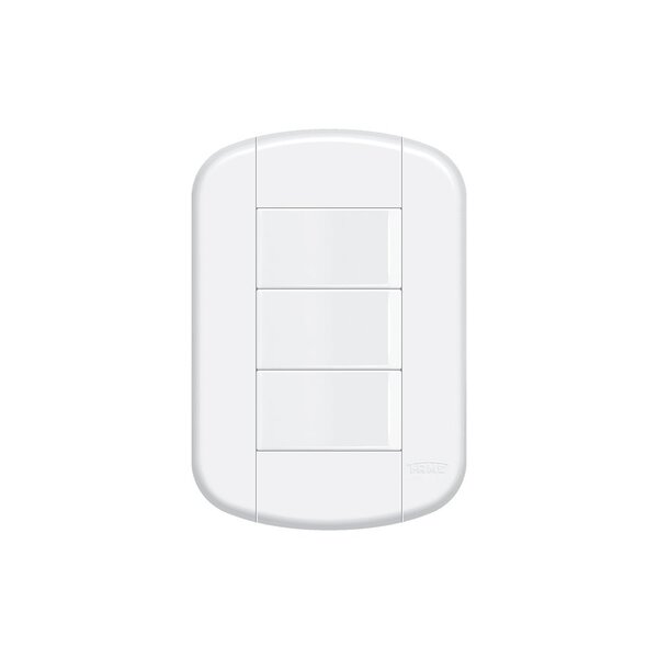 Interruptor Simples Triplo Fame Blanc+ Com Placa 4x2 Branco