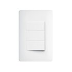 Interruptor Simples Triplo Fame Habitat Com Placa 4x2 Branco