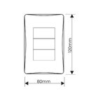 Interruptor Simples Triplo Fame Habitat Com Placa 4x2 Branco