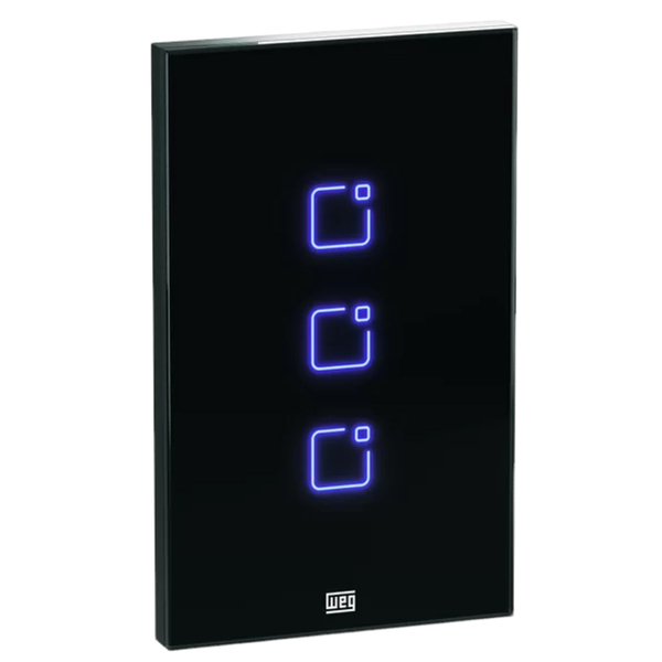Interruptor Smart Home Touch 3 Botões Wifi Weg Preto