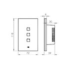 Interruptor Smart Home Touch 4 Botões Wifi  Weg Preto