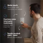 Interruptor Smart Inteligente Wi-fi Alexa Google 1 Botão 4x2