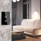 Interruptor Smart Touch Screen 2 Botões Google Alexa Preto