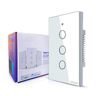 Interruptor Smart Touch Screen 3 Botões Google Alexa Branco