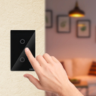 Interruptor Smarteck 4X2" 2 Módulos Touch Preto Wifi acabamento em vidro compativel com Alexa, Google e Siri