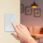 Interruptor Smarteck 4X2" 3 Módulos Touch Branco Wifi acabamento em vidro compativel com Alexa, Google e Siri