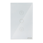 Interruptor Smarteck 4X2" Dimmer Touch Branco Wifi acabamento em vidro compativel com Alexa, Google e Siri