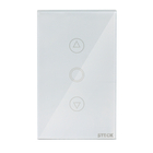 Interruptor Smarteck 4X2" Dimmer Touch Branco Wifi acabamento em vidro compativel com Alexa, Google e Siri