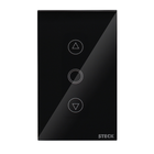 Interruptor Smarteck 4X2" Dimmer Touch Preto Wifi acabamento em vidro compativel com Alexa, Google e Siri