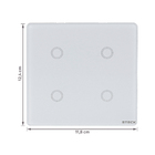 Interruptor Smarteck 4X4" 4 Módulos Touch Branco